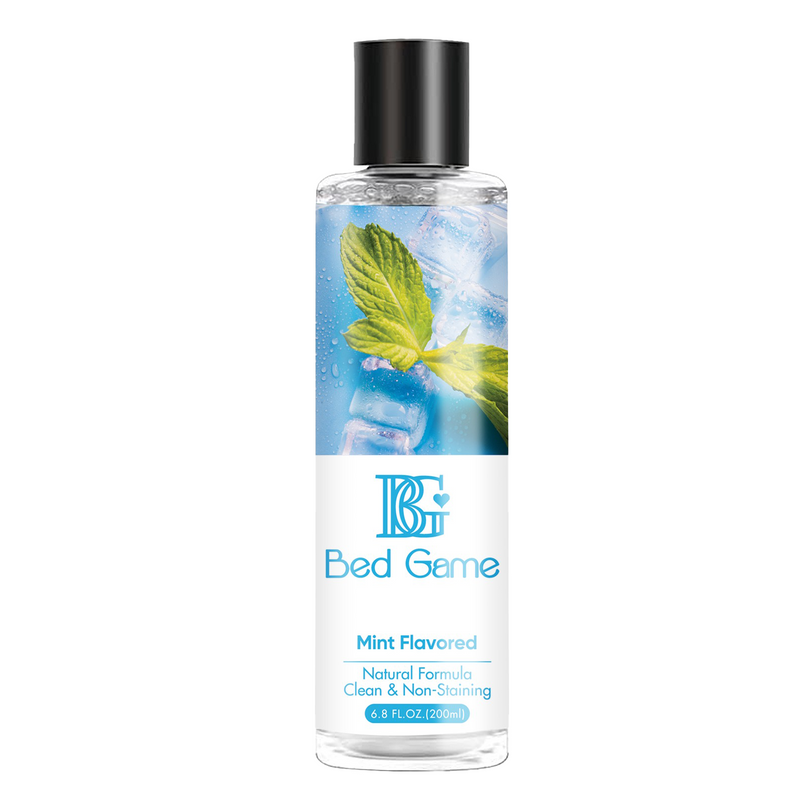 BED GAME Water-Based Personal Lubricant, Mint Flavored Lube, Lube for Men, Women and Couples, Non-Staining, 6.8 Oz…