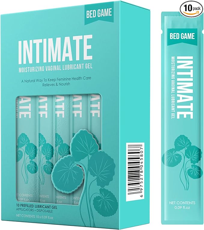 Ultimate Comfort with BED GAME Vaginal Moisturizer - Intimate Moisturizing Feminine Lube for Women's Dryness - Disposable Prefilled Massage Gel (10 Pcs)